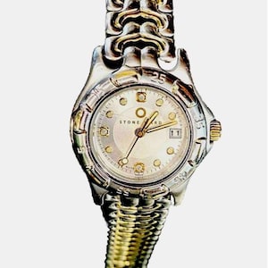 Bulova Stone Ward Women&#39;s Diamond Accent Two-Tone Gold & Stainless Steel Watch
