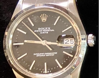Vintage ROLEX Watch 1981 Oyster Perpetual Date 15000 in Stainlesse Steel Datejust