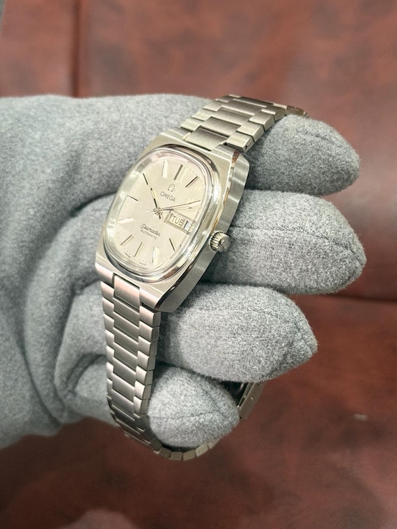 vintage omega seamaster tv cal 1022 ref 166.0213.1 day/date men’s wristwatch View 5