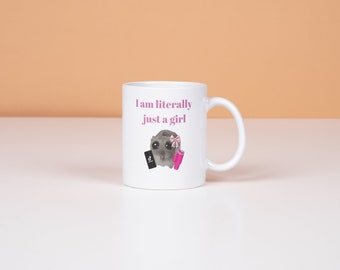 Mug emblématique avec hamster triste, meme TikTok emblématique, jolie affiche TikTok originale, disponible en différentes tailles