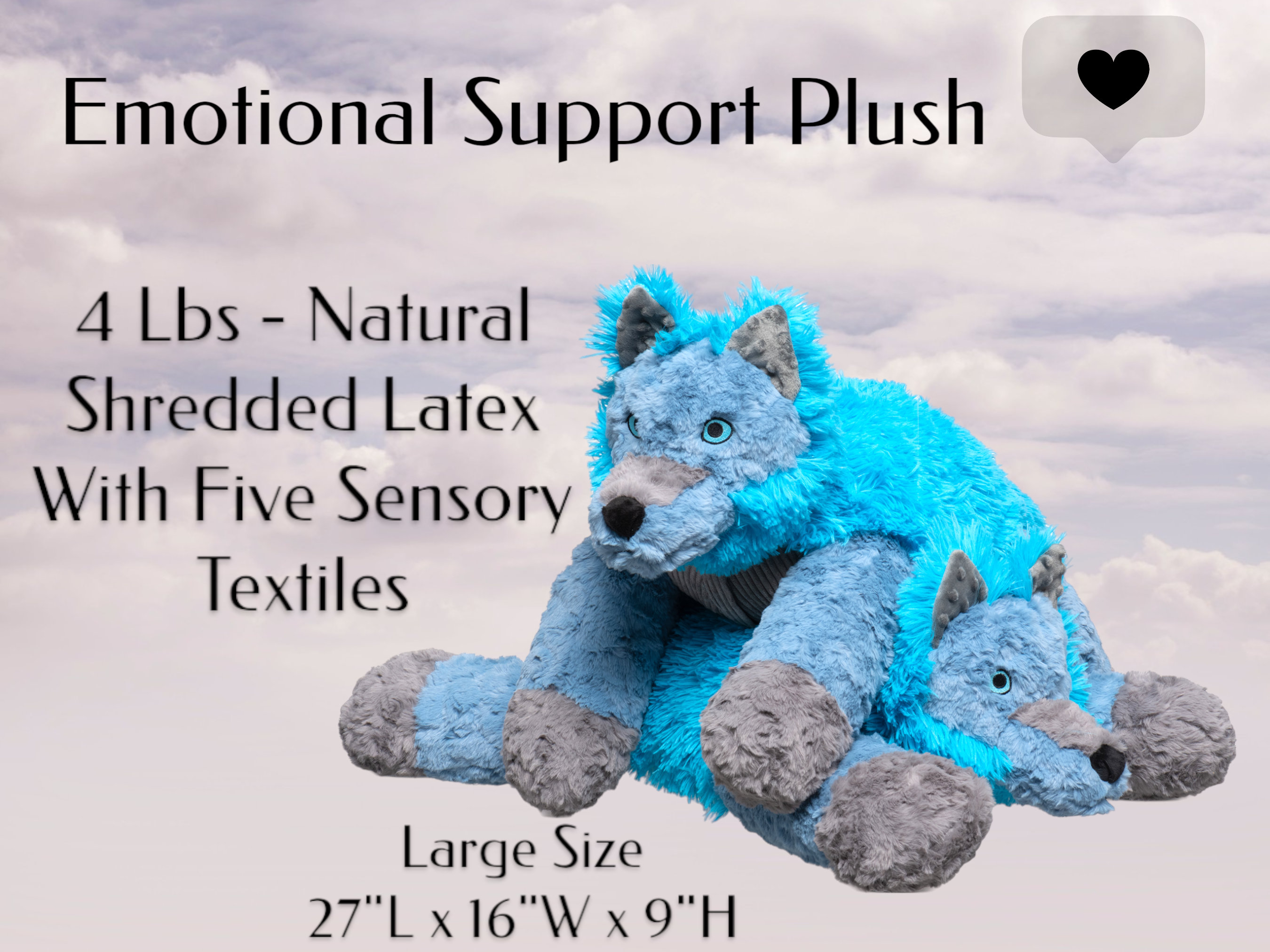 Weighted Plush Animal Emotional Support Weighted Plushie for Anxiety