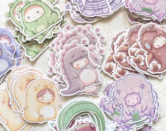 Todos os tipos de adesivos de vinil fofos | Semitransparentes