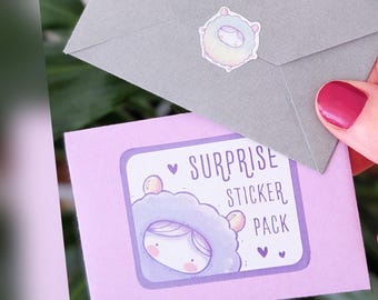 Conjunto de 50 adesivos | Pacotes de adesivos surpresa para diário | Pacotes de adesivos surpresa | Pacotes