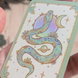 Marque-page Univers | avec motif serpent et hologramme pour les amoureux des livres, les rats de bibliothèque et les lecteurs assidus | accessoires de lecture mignons