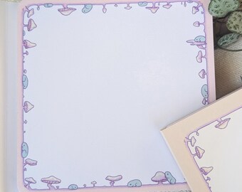 Bloco de notas quadrado "Floresta Mágica" ~ 50 folhas ~ 80g | PEFC sustentável | Lista de tarefas | presentes fofos | papelaria