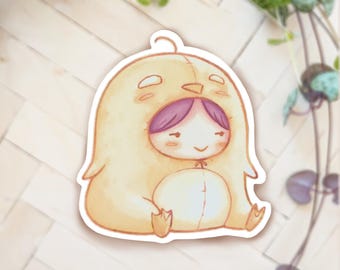 Adesivo de fantasia de pato fofo | adesivo à prova d'água