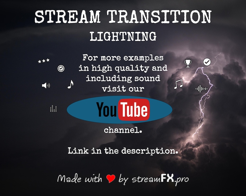 Lightning Stream Transition: Stinger Scene for Twitch, Youtube, Tiktok ...