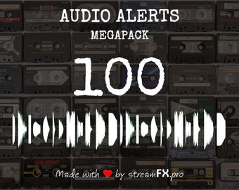 Audio-Warnungen &quot;MEGAPACK 100&quot; | Twitch Kick TikTok YouTube | Stilvolle Retro Sounds Audio-Warnungen