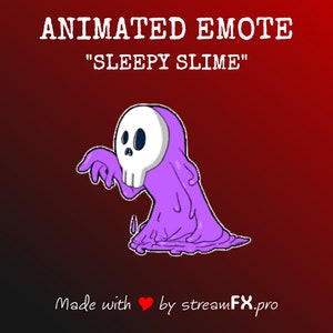 Animated Twitch Emote &quot;SLEEPY SLIME&quot; | Cute Emote | Cool Emote | Spooky Emote | Instant Download | Ready to use