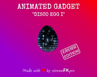 Animated Disco Egg Stream Overlay: Twitch, TikTok, Kick (Digital Download)