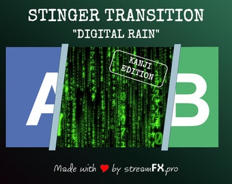 Transición de Kanji Stinger de Digital Rain: Escena de transmisión (Descarga digital)
