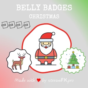 Belly Badges CHRISTMAS edition, Belly Badges Bundle png svg eps pdf clipart Cricut Silhouette Cameo Studio