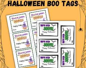 Printable Halloween Boo Tags; Printable BOO Tags; Halloween Tags PDF