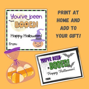 Printable Halloween Boo Tags; Printable BOO Tags; Halloween Tags PDF - Etsy