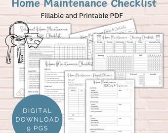 Fillable Home Maintenance Checklist PDF; Home Maintenance Checklist Fillable PDF