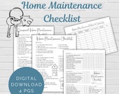 Home Maintenance Checklist PDF; Seasonal Home Maintenance Checklist PDF, Monthly Home Maintenance PDF