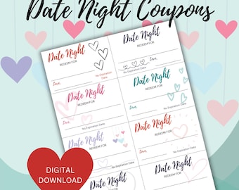 Date Night Coupons PDF, Printable Date Night Coupons