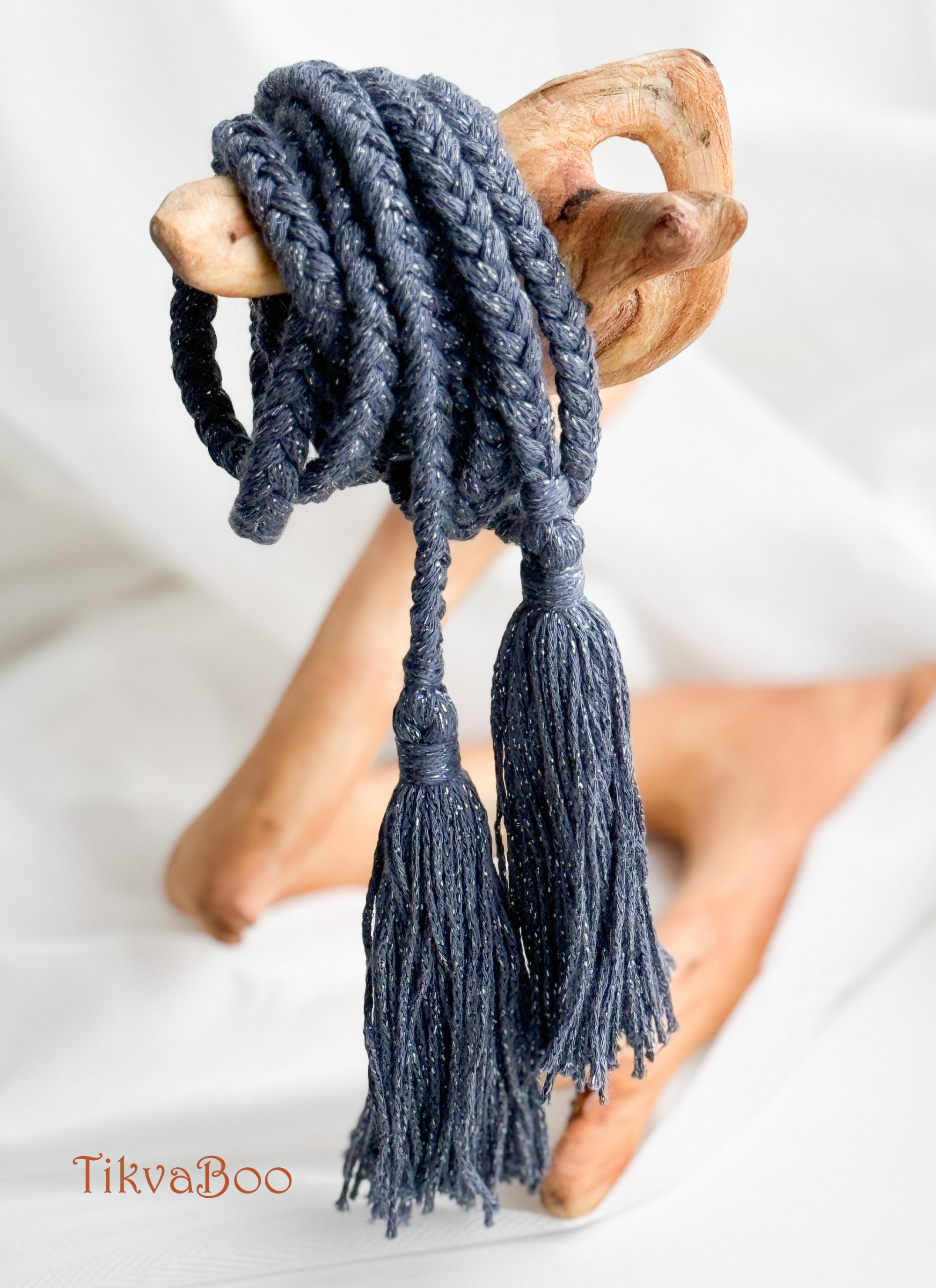 Chic Gray Tassel Rope Belt Authentic vintage Valentino gray silk cord stunning belt  main image 2