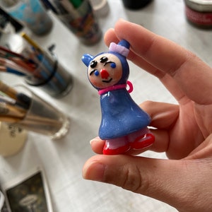 cute desk buddy bedside figurine kawaii bunny ears polymer clay