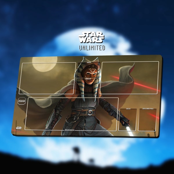 Playmat Ahsoka Tano - Star Wars: Unlimited - 60*35cm | 25% off on orders of 2 items or more ! TCG/Gamemat/SWU Playmat
