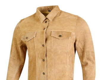 FAKE SUEDE TRUCKER JKT Lサイズ キャメル 258d6bf4efc1580c1613f8c20c8922