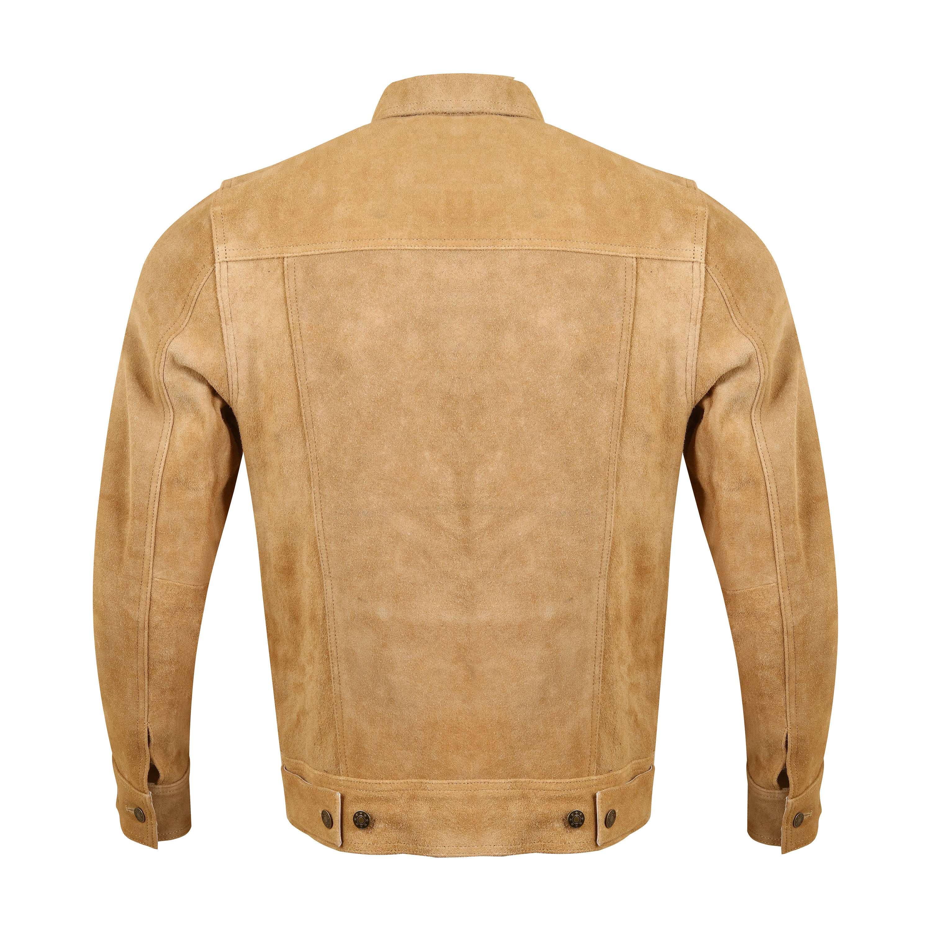 FAKE SUEDE TRUCKER JKT Lサイズ キャメル Men Trucker Suede Jacket Real Suede Leather Western Classic