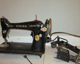 Máquina de coser Singer de finales de los años 30.