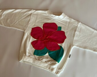 Grote rode bloem Sweatshirt