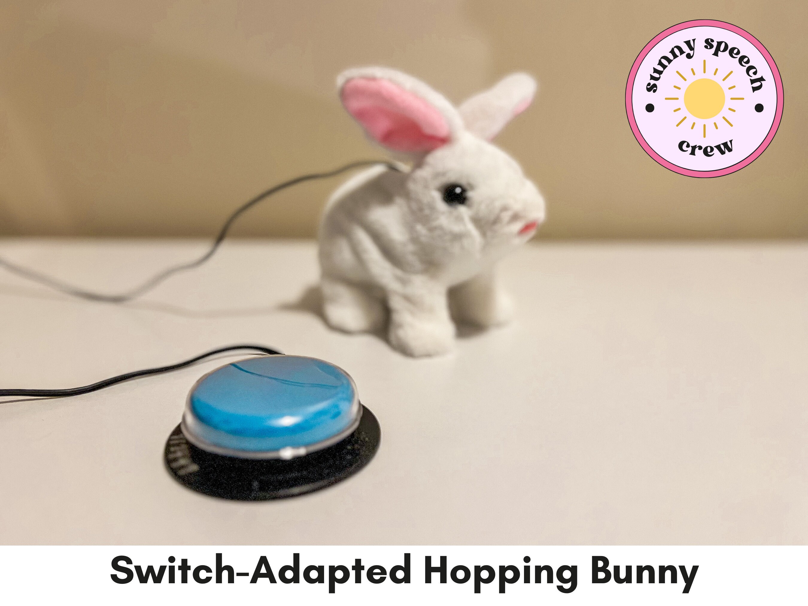Switch-Adapted Hopping Bunny Toy Adapted Toy Assistive Technology  Speech Therapy Occupational Therapy Accessible Toys