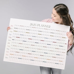 Simple 2025 Year Planner Printable Annual Yearly Calendar 2025 Digital ...