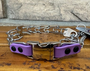 Custom Pinch Collar with Quick Release Buckle | 2.25 MM HS Prong Collar | Custom Dog Training Collar