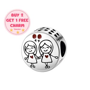 Sister Charm, Best Sister Charm For Bracelet, Best Sister Gift, 925 Sterling Silver Charm, Gifts For Sister
