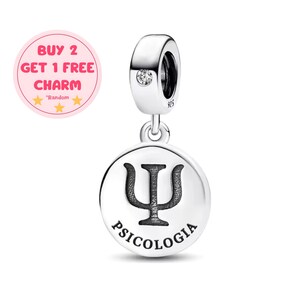 Psychology Charm For Bracelet, Psychology Charm, PSY Charm, Gift For Psychologist , Gift For Psychology Student