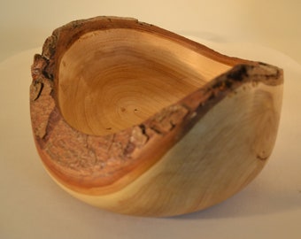 Holz Schale mit Naturrinde , Thuja -Schale