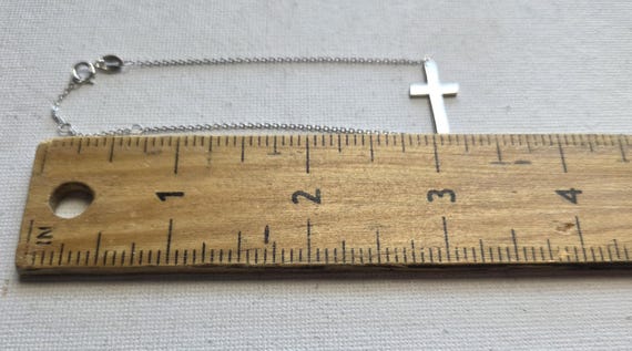 Sterling Horizontal Cross Bracelet View 6