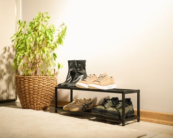 2 Tier Shoe Rack, Entryway Organization For Shoes, Metal Shoe Rack, Shoe Storage Shelf, Housewarming Gift