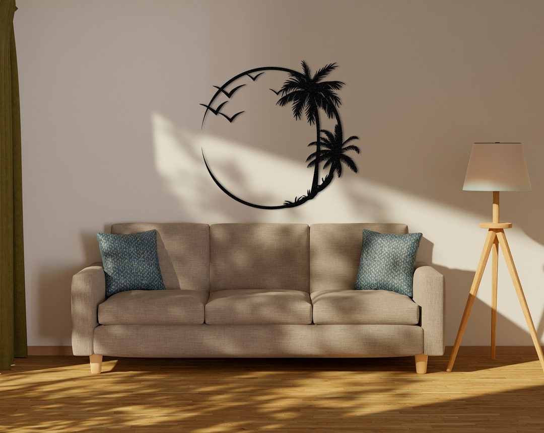 Curated visual reference: Tropical Palm Tree Decorative Accents For Walls Reference: Tropical Palm Tree Metal Wall Art Outdoor Wall Decor Palm