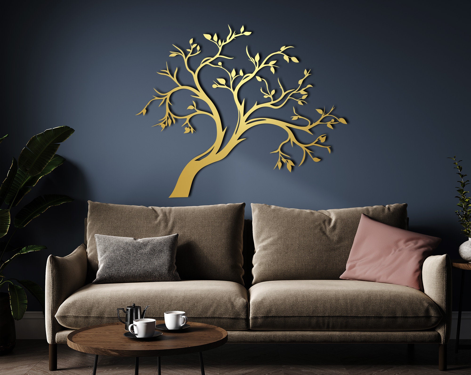 Extra Large Tree Metal Wall Art Metal Tree Wall Decor Nature Sign ...