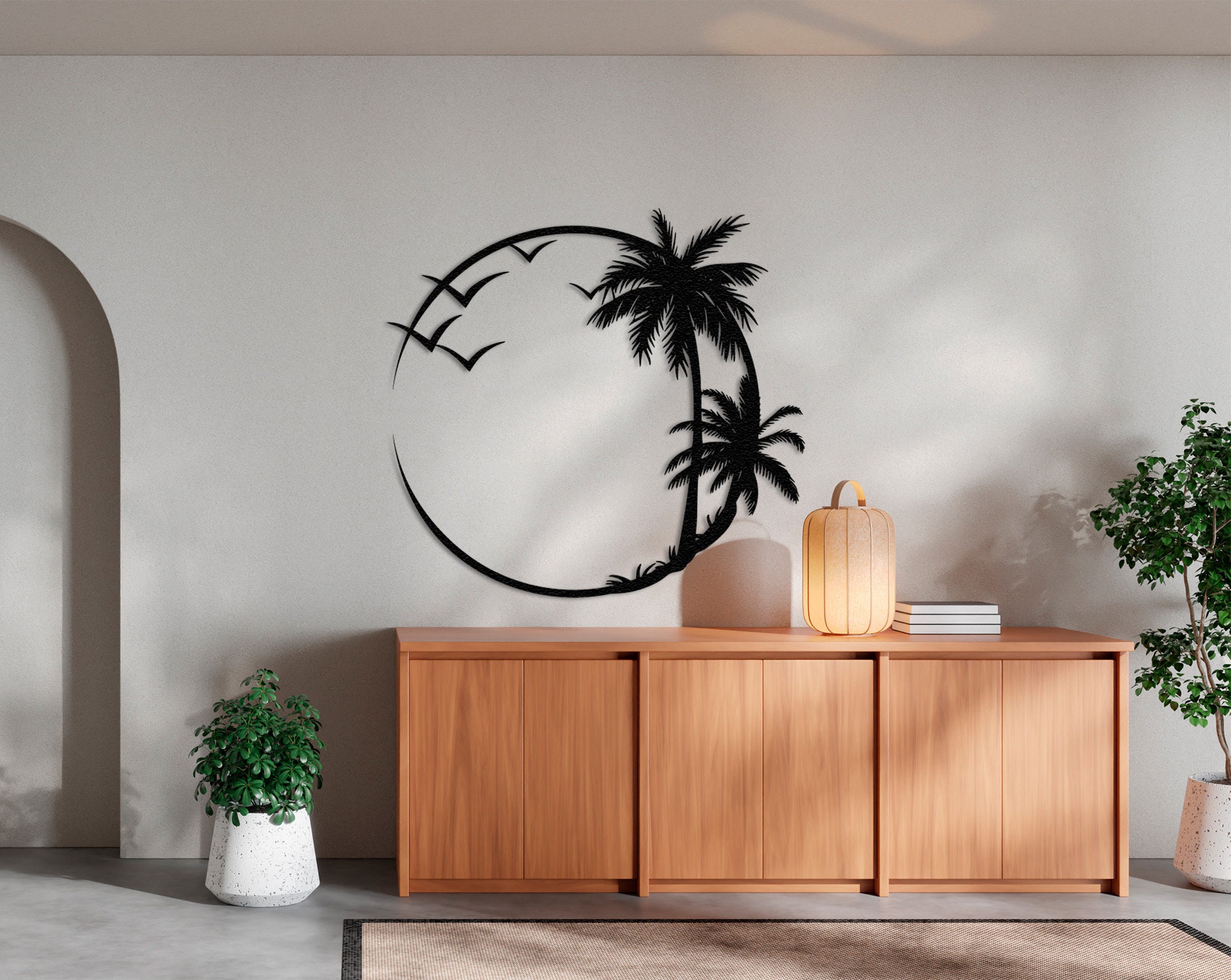 Photo inspiration: Gallery Detail: Tropical Palm Tree Metal Wall Art Outdoor Wall Decor Palm