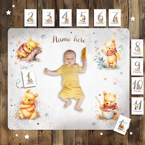 Fondali fotografici per bambini con carte mensili, oggetti fotografici per neonati, regalo per baby shower, oggetti fotografici per bambini, carte Milestone, articoli per bambini, decorazioni di compleanno