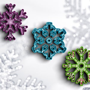 3D Snowflake Svg Dxf 4,5 Layer | Christmas SVG | 3D Mandala SVG | Layered Mandala File For Cricut | Laser Cut Snowflake Shadow Box Svg Dxf