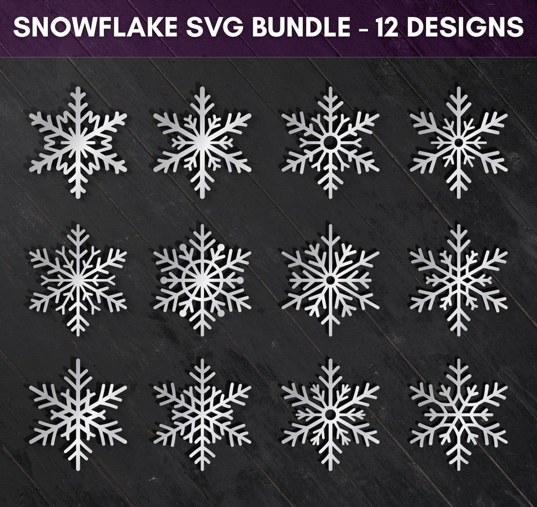 Snowflake SVG Bundle - Christmas Files for Cricut Projects, Silhouette ...