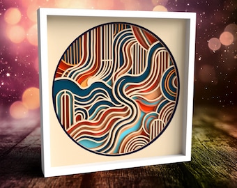 File SVG DXF geometrici 3D: arte a strati Boho (download digitale)