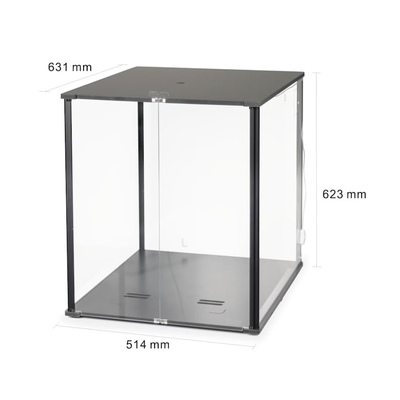 3D Printer Enclosure for Bambu Lab A1, Fume & Odor Control, Cutout for External Filtration, LED Lighting, Overheating Protection, Black zdjęcie 7