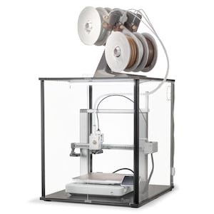 3D Printer Enclosure for Bambu Lab A1, Fume & Odor Control, Cutout for External Filtration, LED Lighting, Overheating Protection, Black