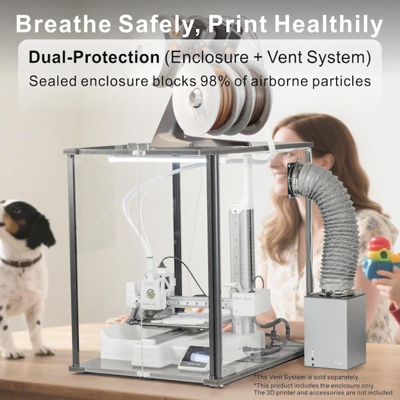 Bambu Lab A1 Mini用3Dプリンターエンクロージャー、煙と臭気制御