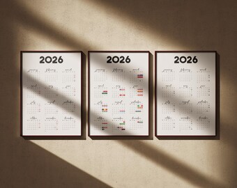 F1 2026 Race Day Calendar Poster - Bundle - Digital Download