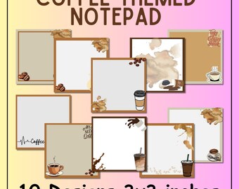 COFFEE-THEMED NOTEPADS | Aesthetic Notepads for Girls |