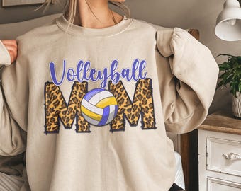¡Descarga el lindo diseño deportivo de sublimación de mamá de voleibol PNG para camisetas, calcomanías, vasos y más!