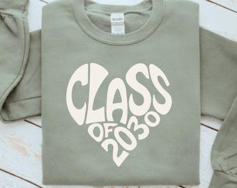 Class of 2030 SVG PNG | Heart Graduation Cut File | Senior Grad Gift | Cricut Silhouette